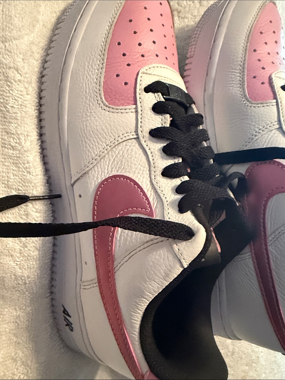 Nike White and Pink Women's Casual Sneakers